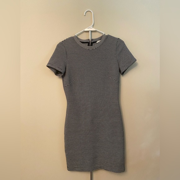H&M Short Sleeve Striped Bodycon Dress | Size: Small - Picture 1 of 3